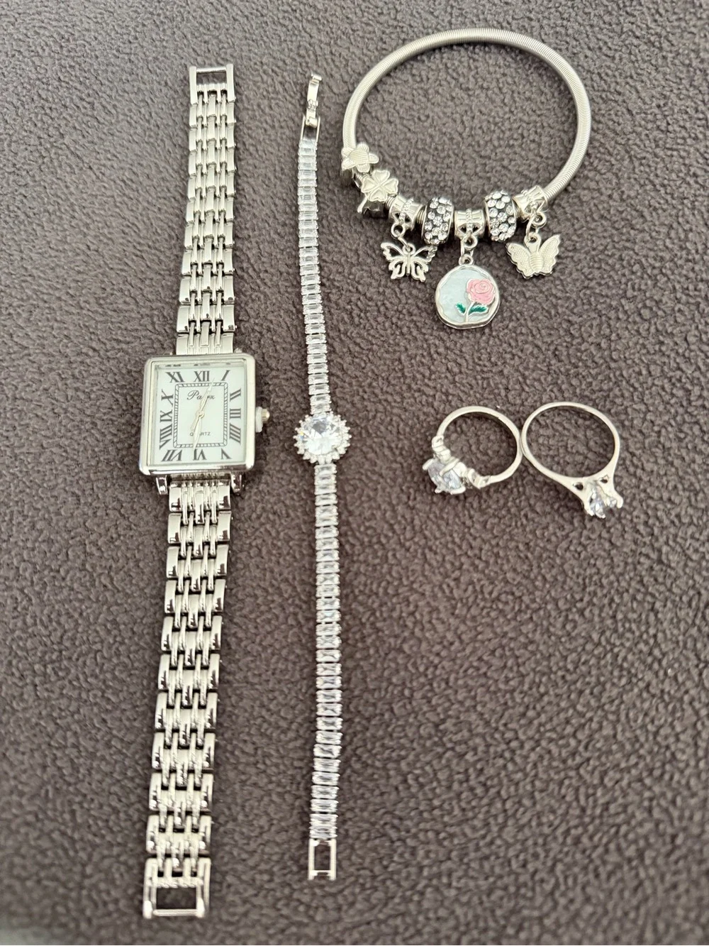 Silver Women's Watch Set